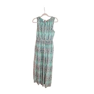 Maison Jules Green Pleated Open Back Sundress